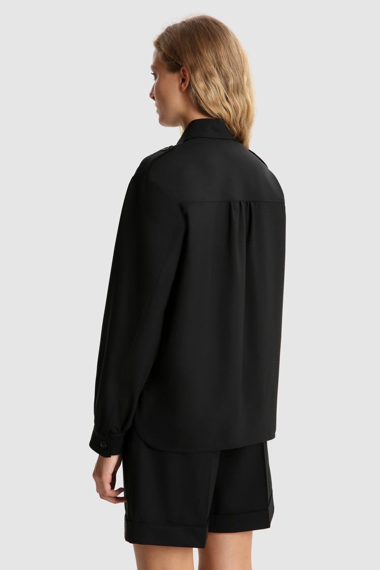 Merino koel wollen overshirt