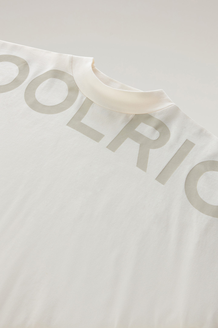 Zuiver katoenen T-shirt met maxi-print Wit photo 6 | Woolrich