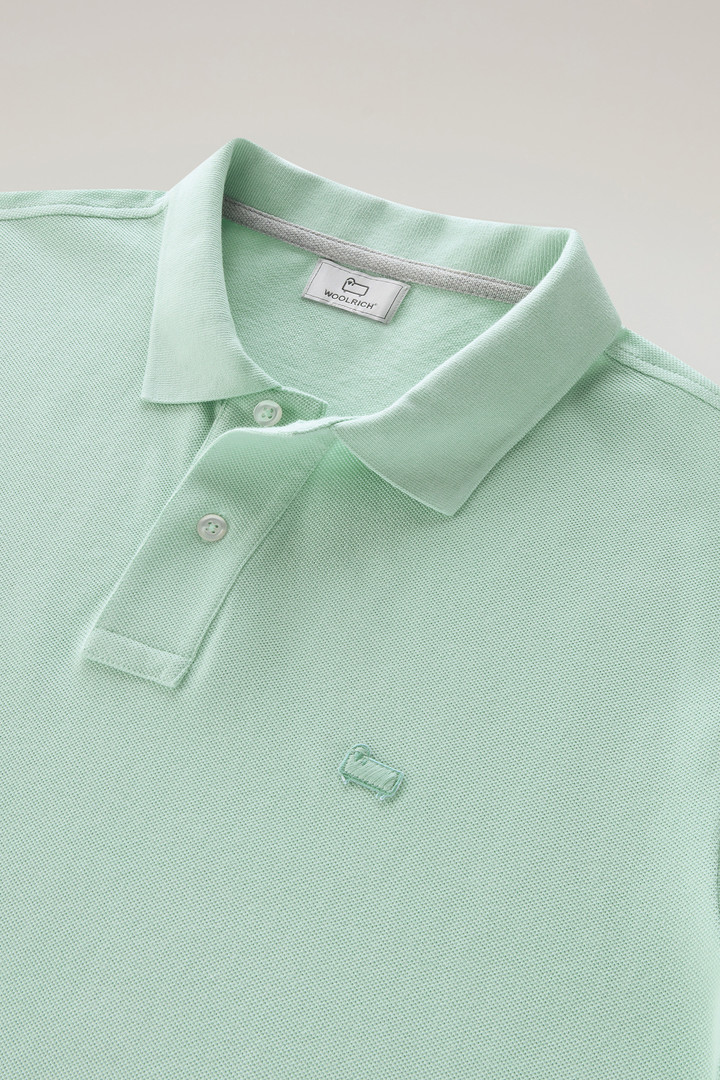 Polo Shirt in Pure Cotton Piquet Green photo 6 | Woolrich