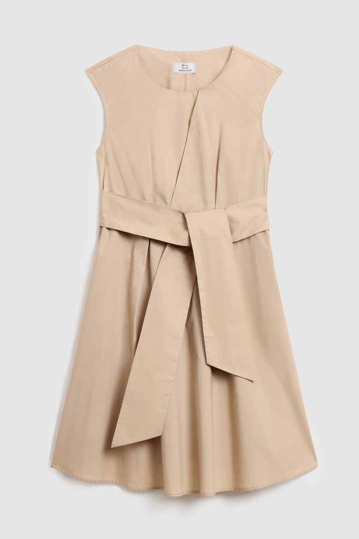 Short Dress in Cotton Poplin Beige photo 4 | Woolrich