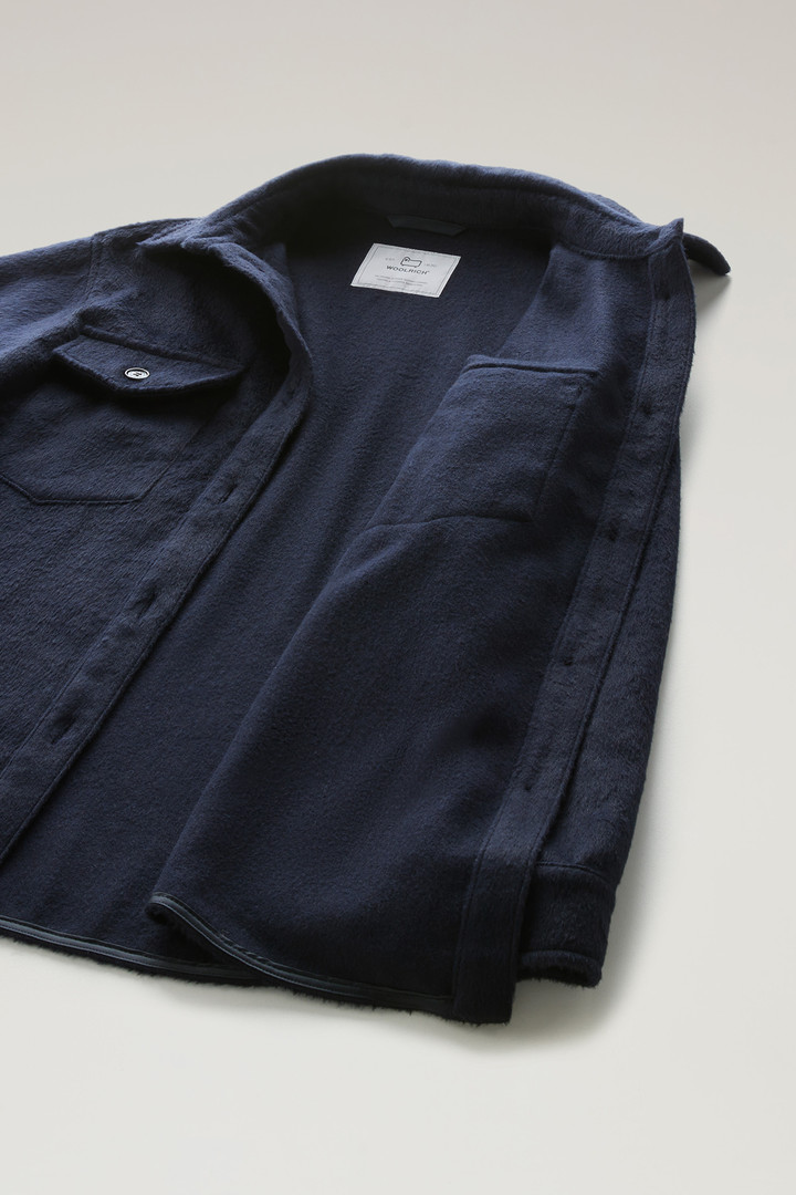 Overshirt in Wool Blend Blue photo 4 | Woolrich