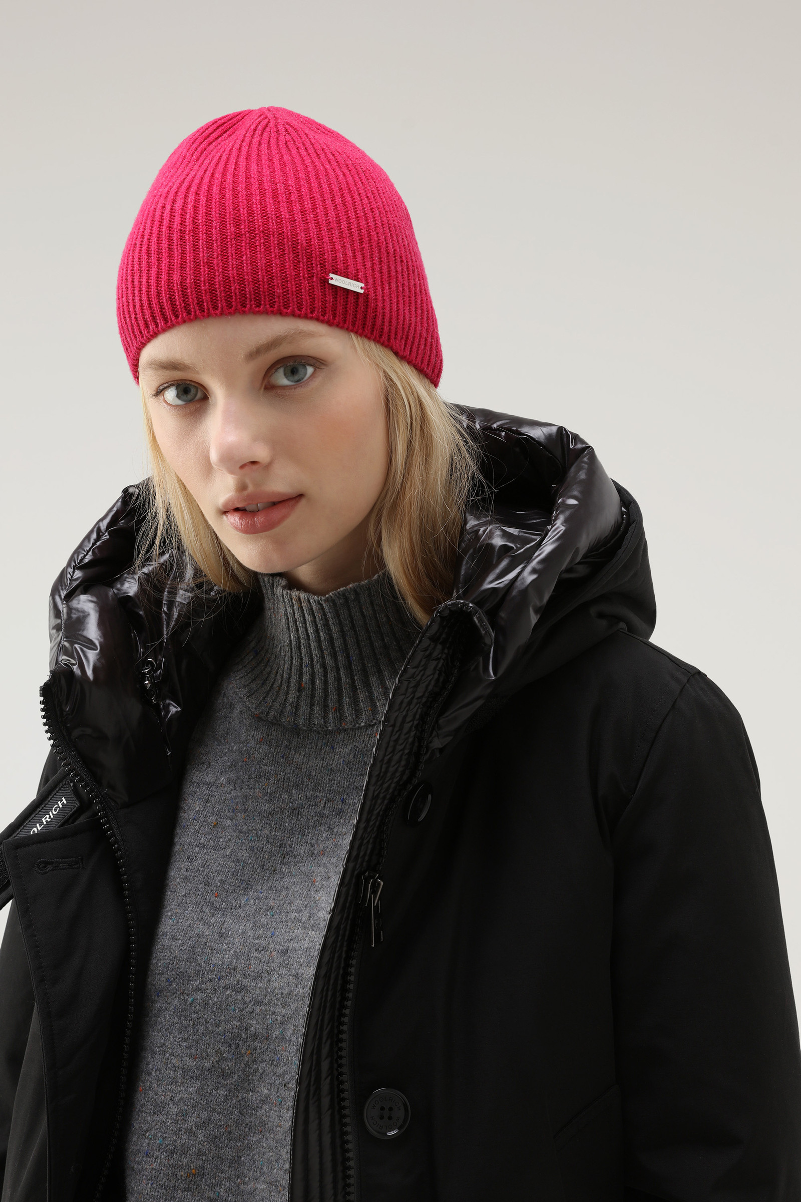 Bonnet côtelé en pur cachemire Rouge photo 3 | Woolrich