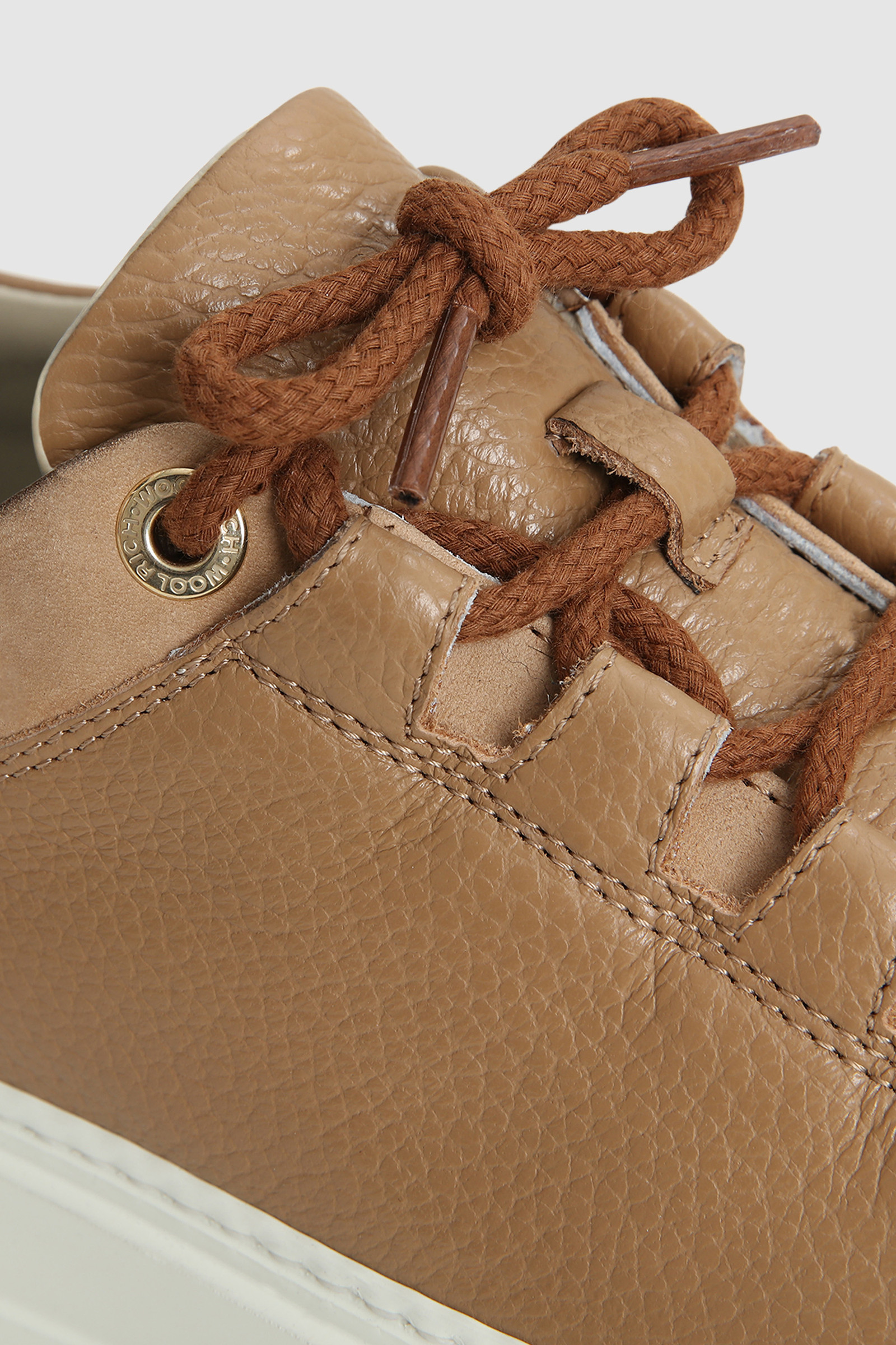 Klassische Sneakers Court aus Leder Braun photo 5 | Woolrich