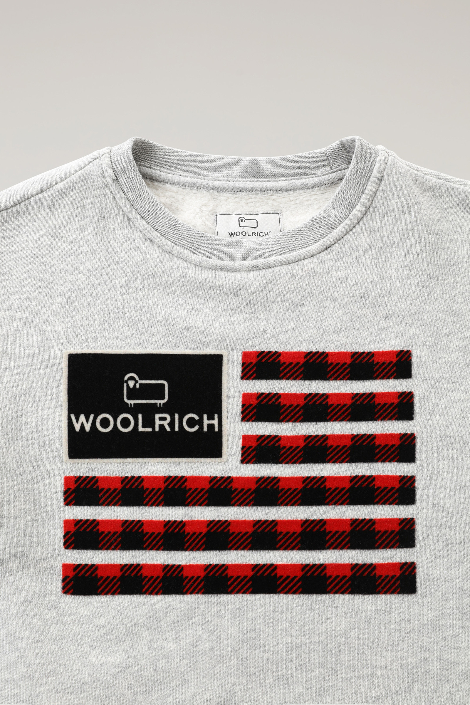 Sweatshirt met vlaggenlogo voor jongens van zuiver katoen grey photo 3 | Woolrich