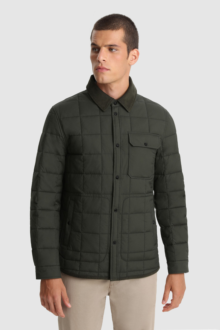 Wattiertes Overshirt Hunt aus Stretch-Stoff