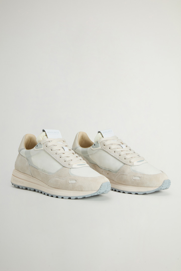 Retro Sneakers in Nylon with Leather and Suede Details White photo 2 | Woolrich