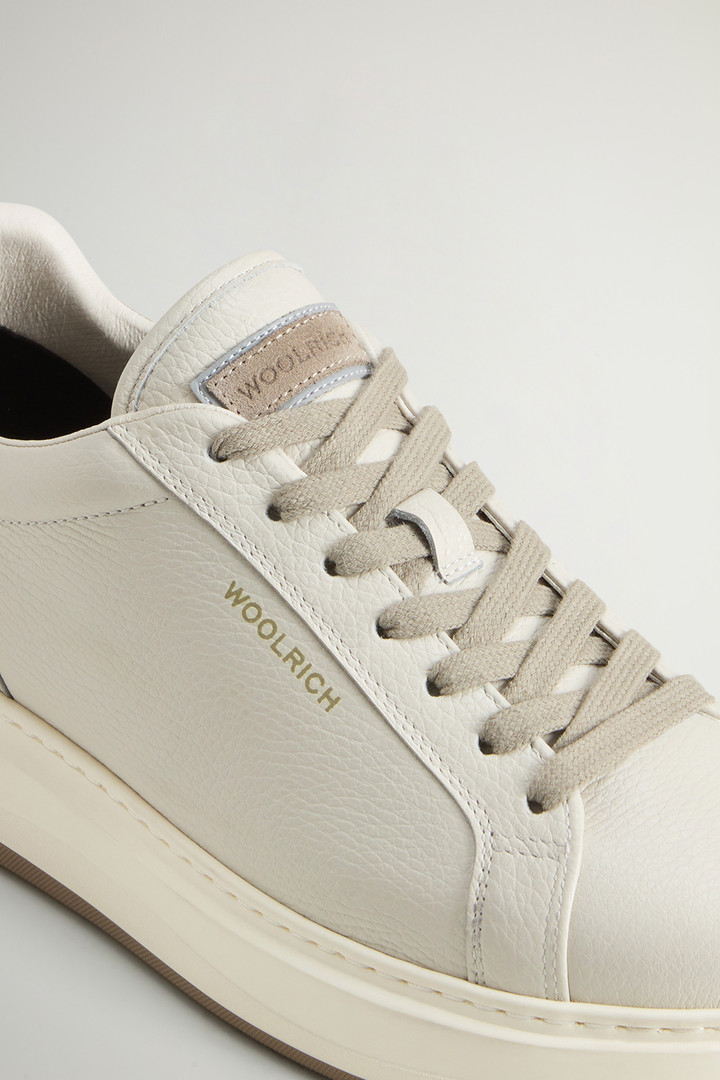 Arrow Sneakers in Tumbled Leather White photo 5 | Woolrich