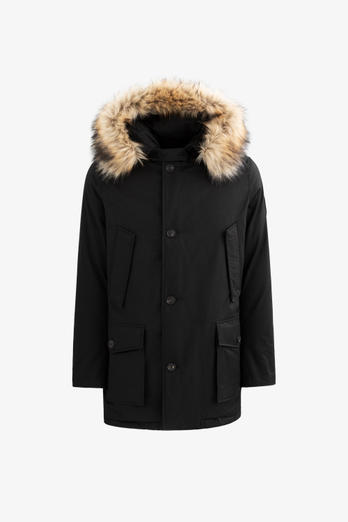 Parka with Detachable Faux Fur - Aimé Leon Dore / Woolrich Black photo 1 | Woolrich