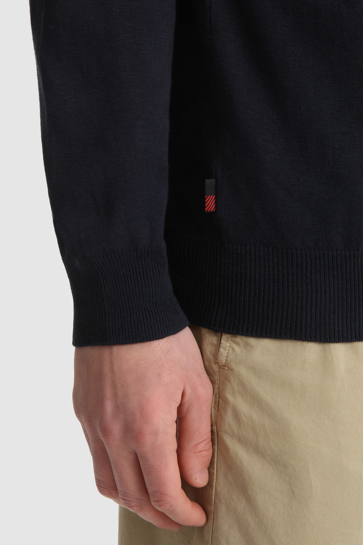 Cotton linen crew neck
