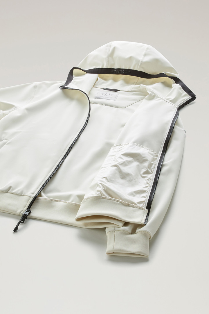 Sweat-shirt à capuche en Softshell Blanc photo 9 | Woolrich