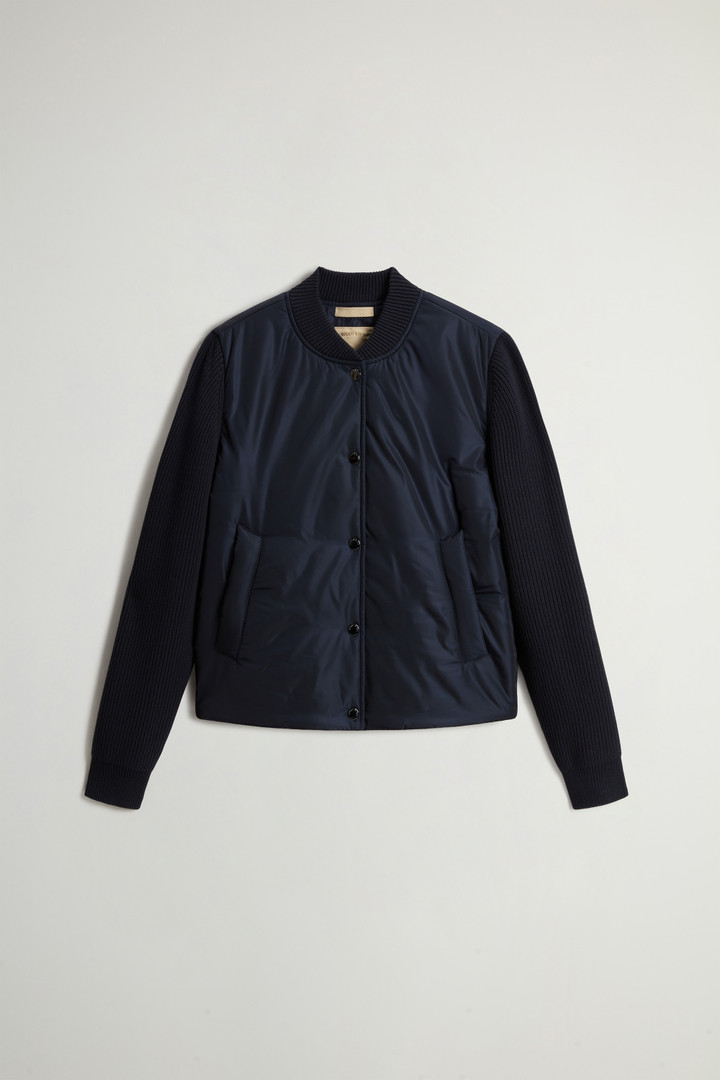 Nylon Hybrid Bomber Blue photo 5 | Woolrich