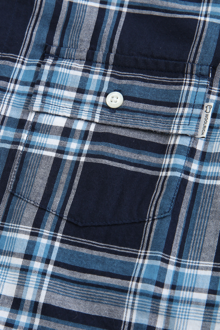 Chemise en popeline à boutons pour garçon bleu photo 4 | Woolrich