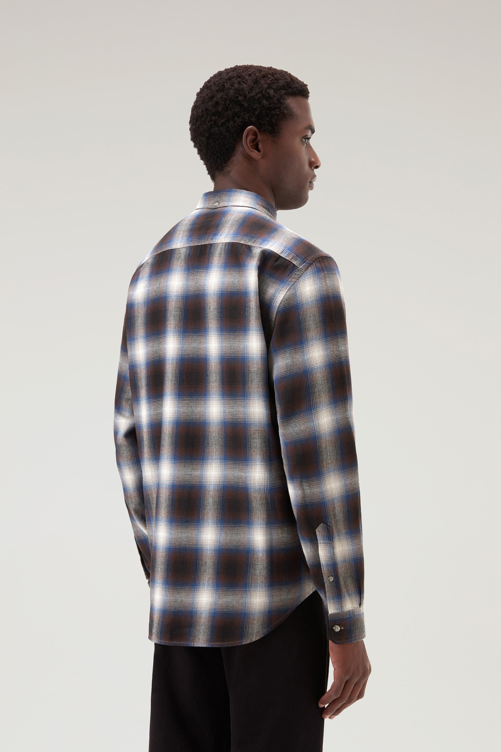 Madras Plaid Shirt in Lightweight Flannel Grey photo 3 | Woolrich