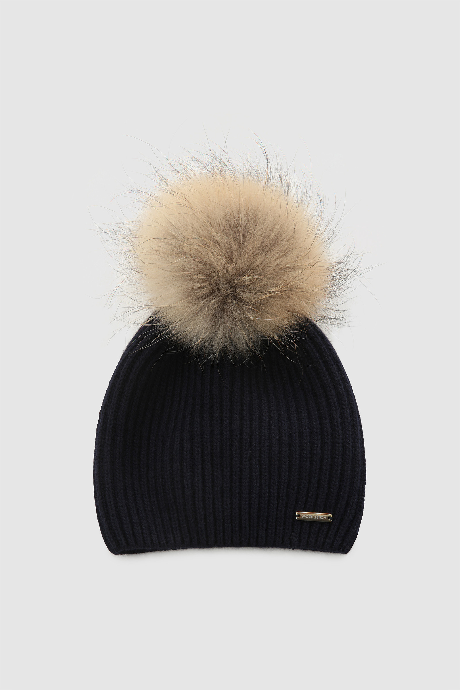 Girl's Serenitybeanie in Mixed Cashmere and Pompom Blue | Woolrich