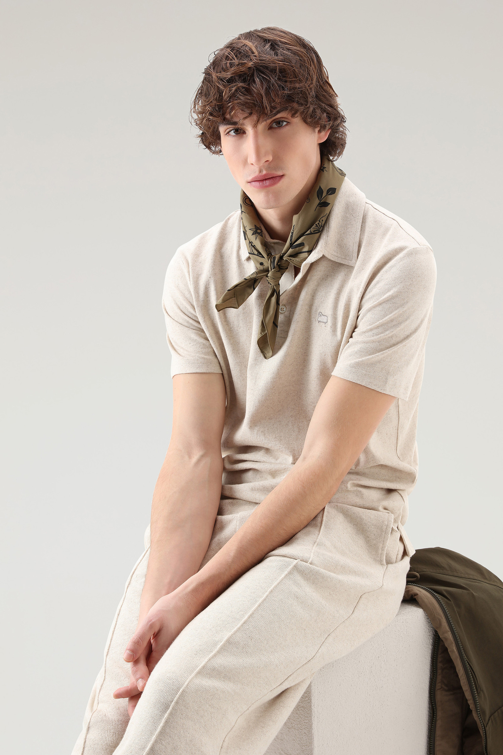 Poloshirt aus einer Baumwoll-Leinen-Mischung beige photo 4 | Woolrich
