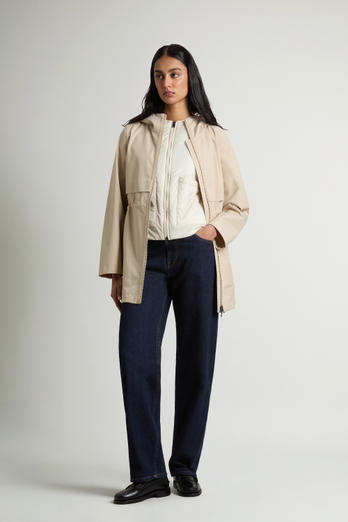 3-in-1 Parka in Light Stretch Fabric Beige photo 1 | Woolrich