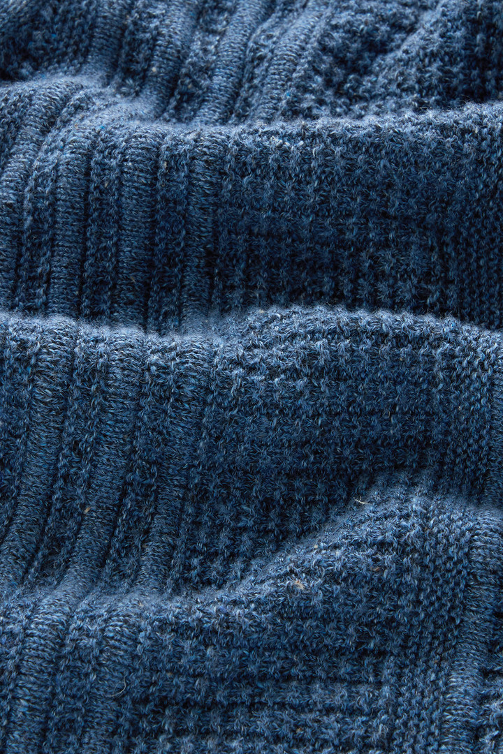 Cardigan in Cotton-Linen Blend Blue photo 8 | Woolrich