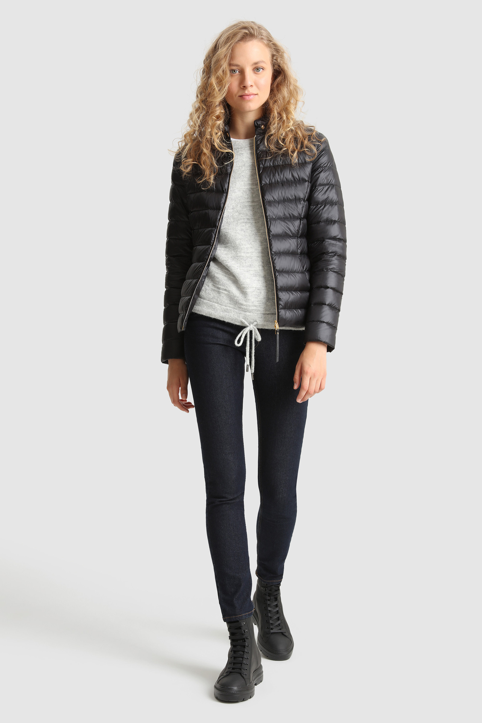 Abbie quilted Jacket in satin nylon