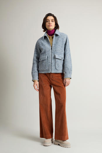 HERRINGBONE OVERSHIRT Bleu | Woolrich
