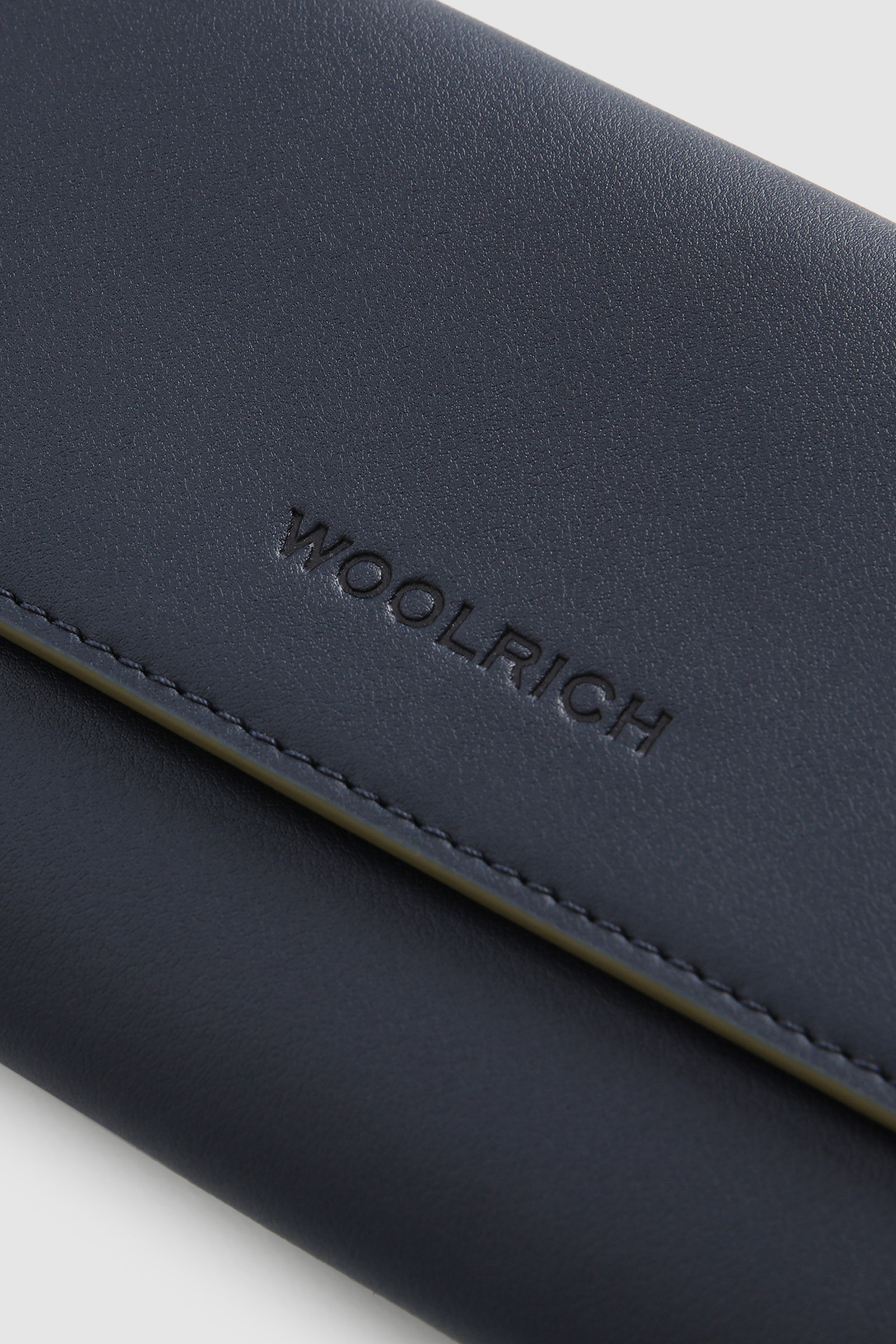 Portefeuille en cuir bleu photo 4 | Woolrich