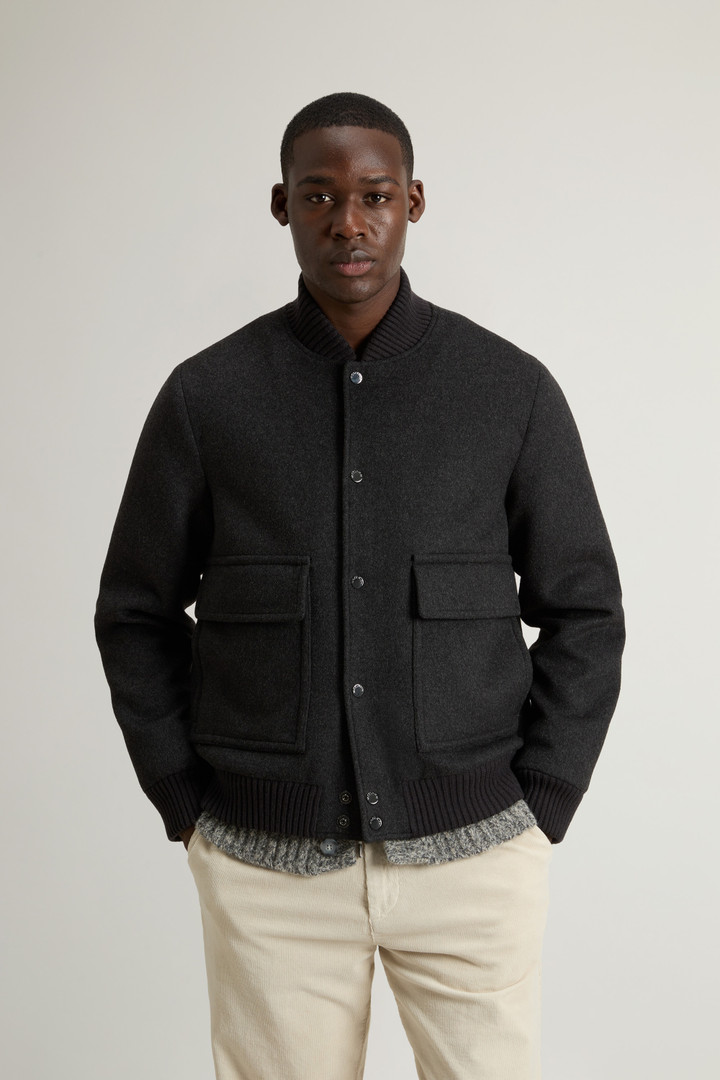 Miles Bomber Jacket in Wool Blend Gray photo 1 | Woolrich