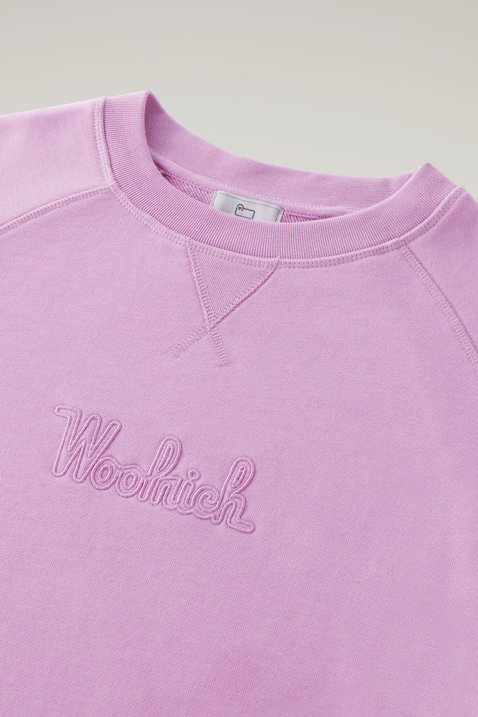 Pure Cotton Crewneck with Three Quarter Sleeves Pink photo 6 | Woolrich