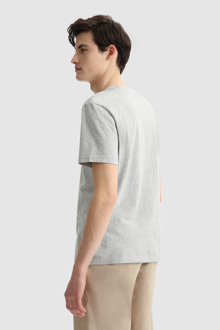 Embossed logo pocket tee