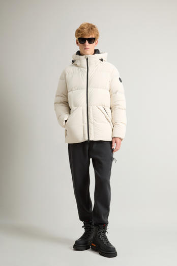 Sierra Supreme Down Jacket in Stretch Nylon White | Woolrich