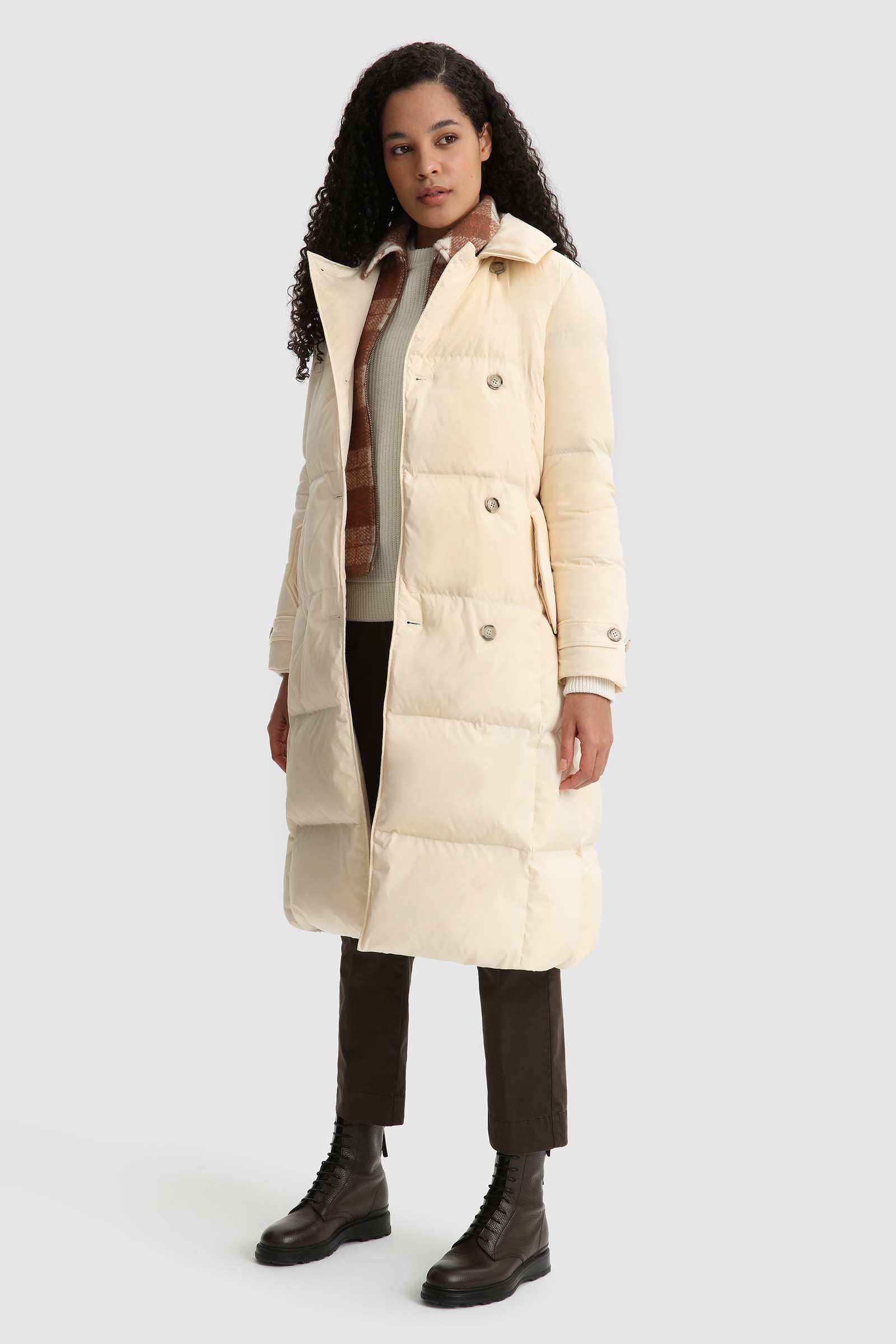 Trench trapuntato Alsea con cintura