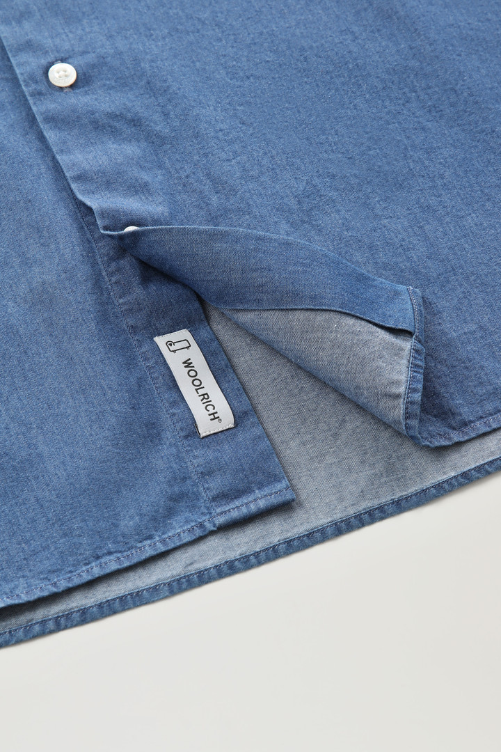Chambray Shirt in Pure Cotton Blue photo 8 | Woolrich