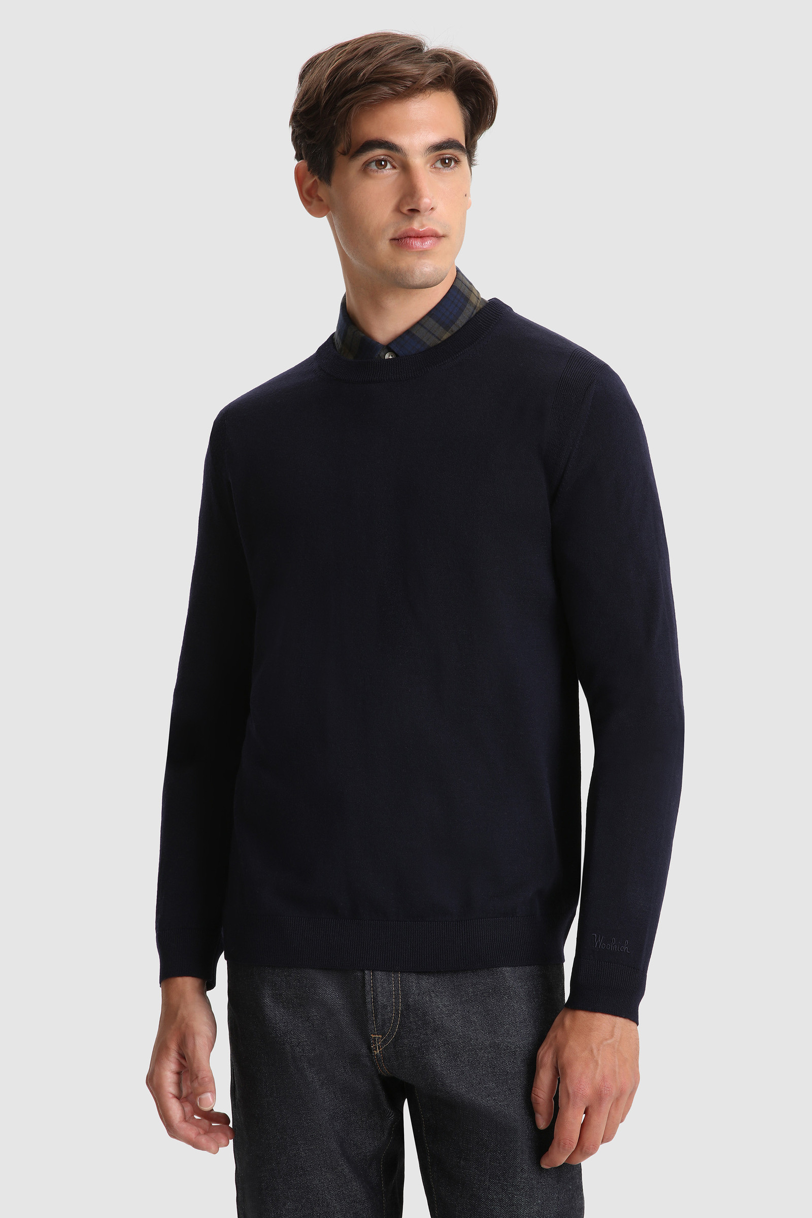 Crewneck Sweater in extra fine Merino wool
