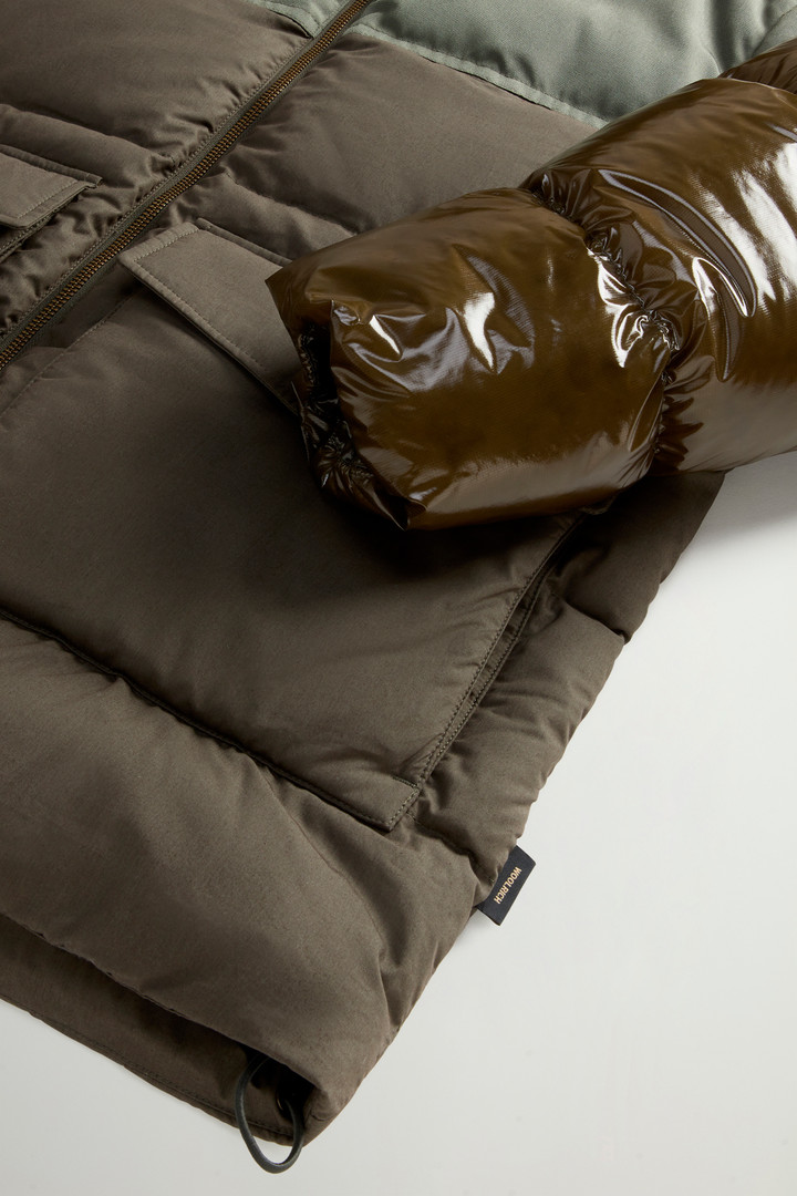 Hybrid Down Jacket with Removable Sleeves and Hood Green photo 4 | Woolrich