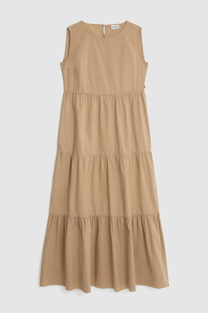 Vestido largo de popelina