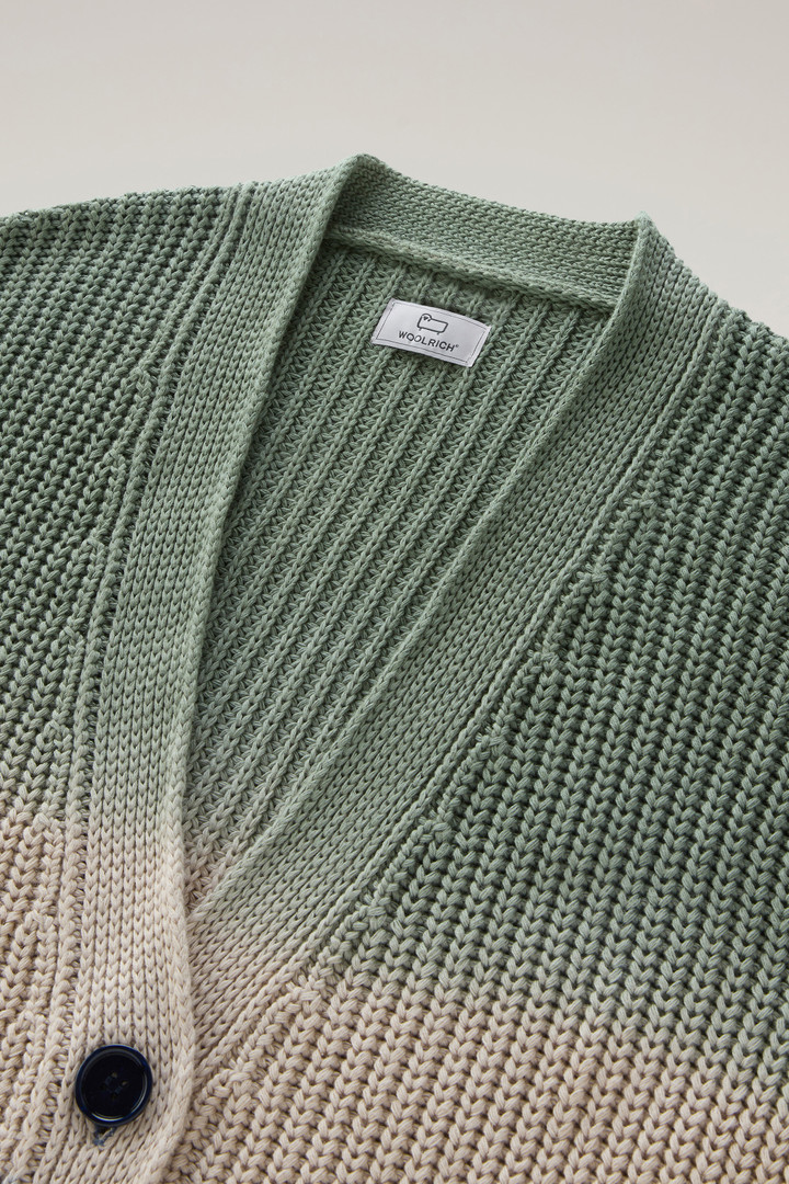 Cardigan en pur coton avec des dégradés de couleur Vert photo 6 | Woolrich