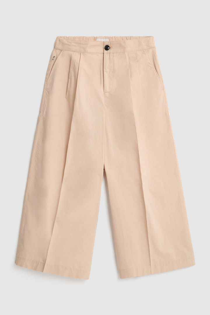 Pantalón de popelina con pernera recta