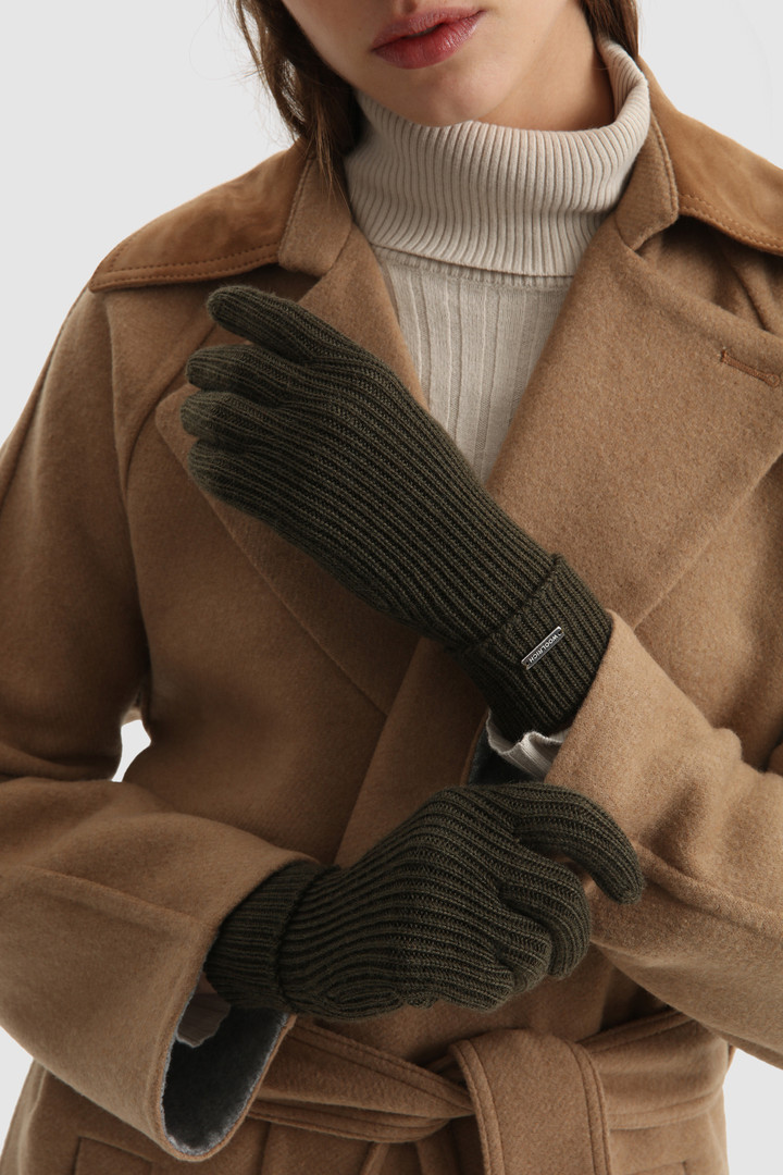 Gants côtelés en pure laine vierge