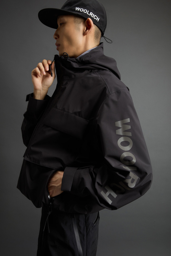 Jacket in Three-Layered Fabric with Logo by Todd Snyder Black photo 4 | Woolrich