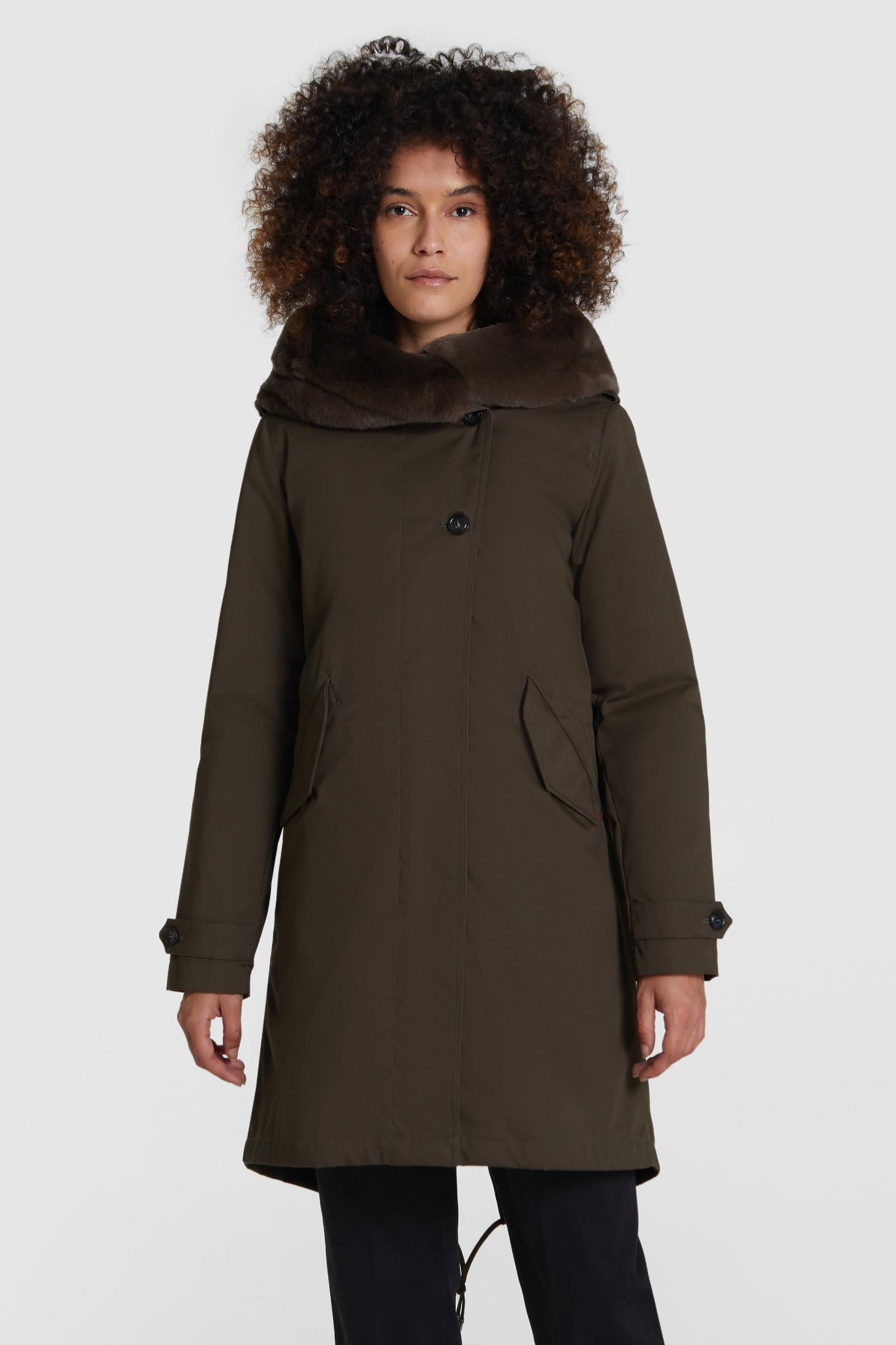 Parka Literary en fourrure de lapin rex