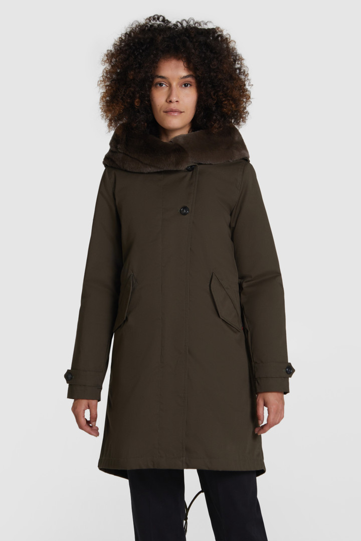 Literary Parka with rex fur