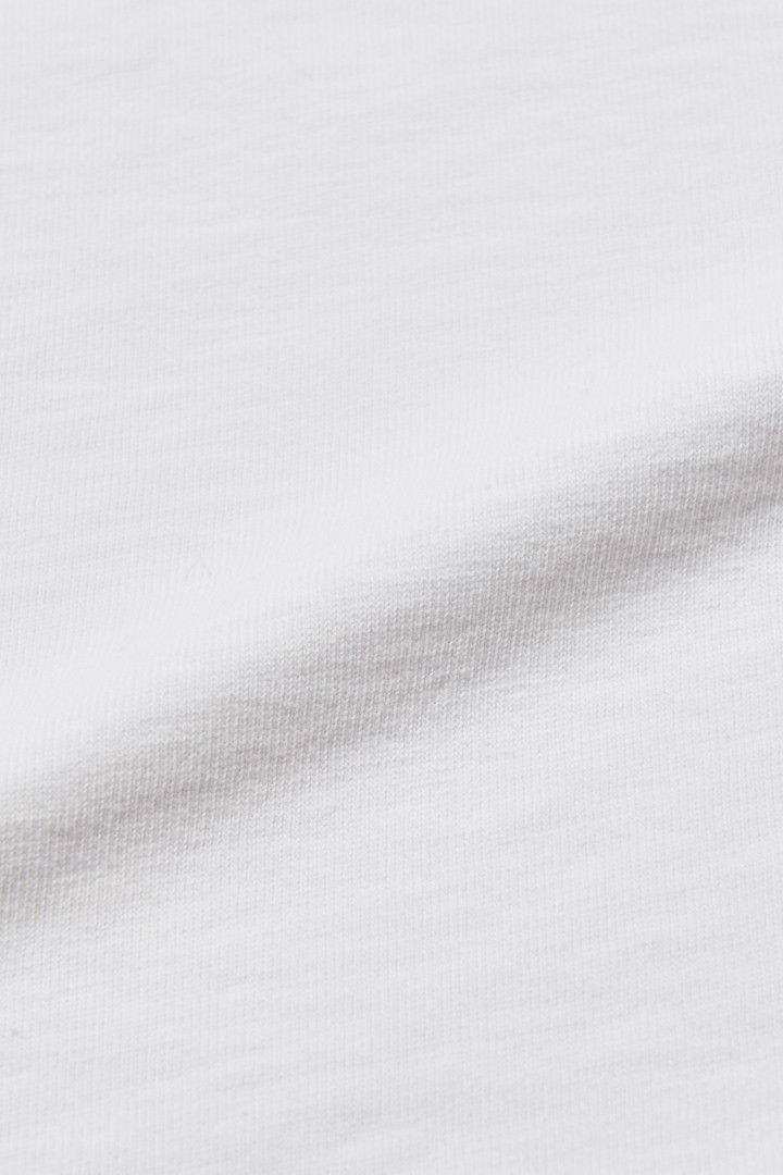 T-shirt in Pure Cotton with Printed Logo White photo 4 | Woolrich
