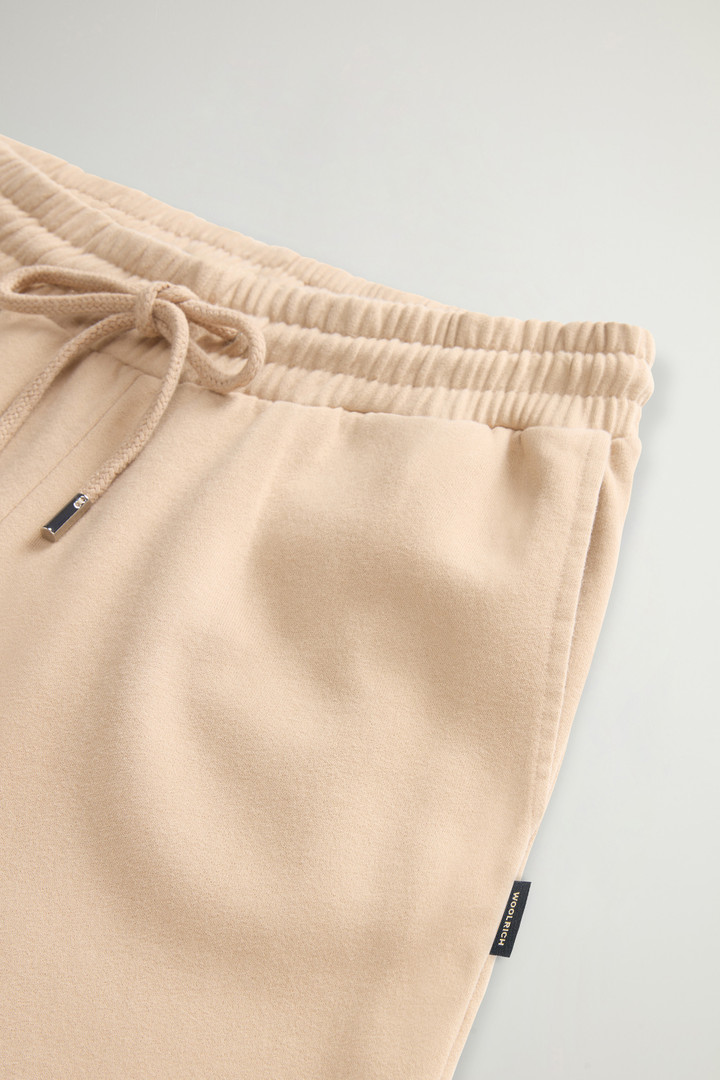 Pure Cotton Fleece Pants with Striped Detail Beige photo 6 | Woolrich