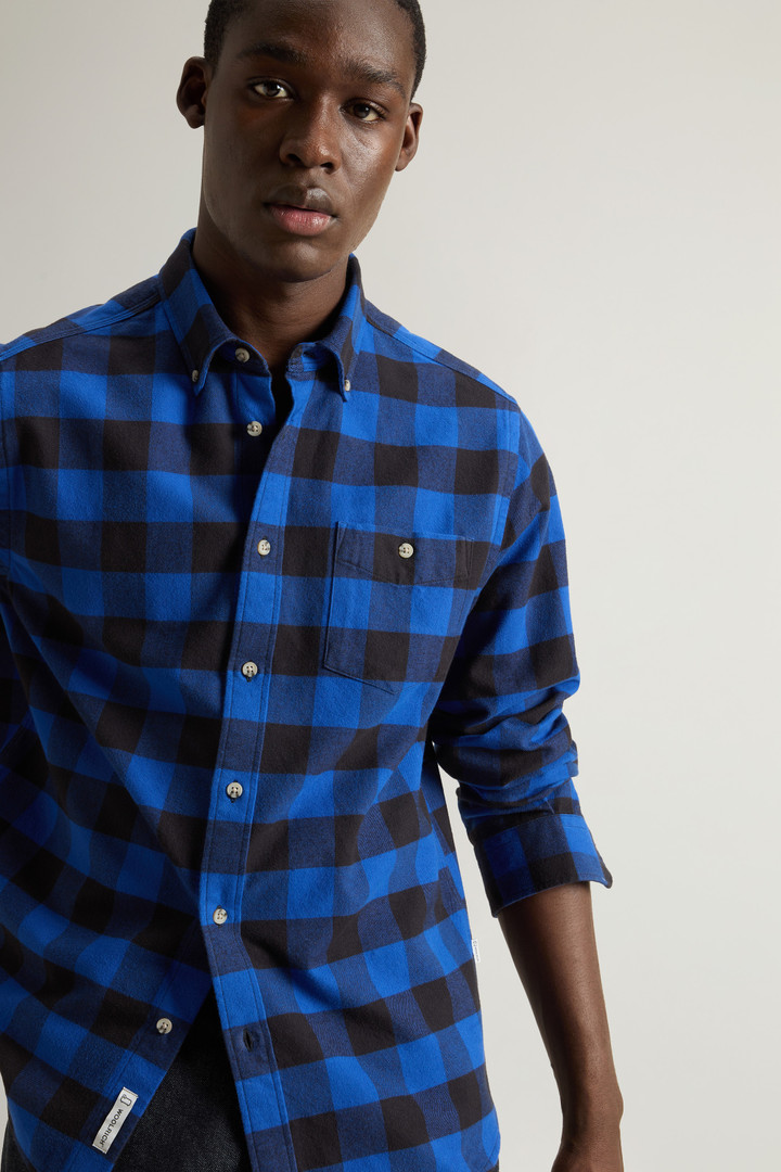 Traditional Flannel Check Shirt Blue photo 4 | Woolrich