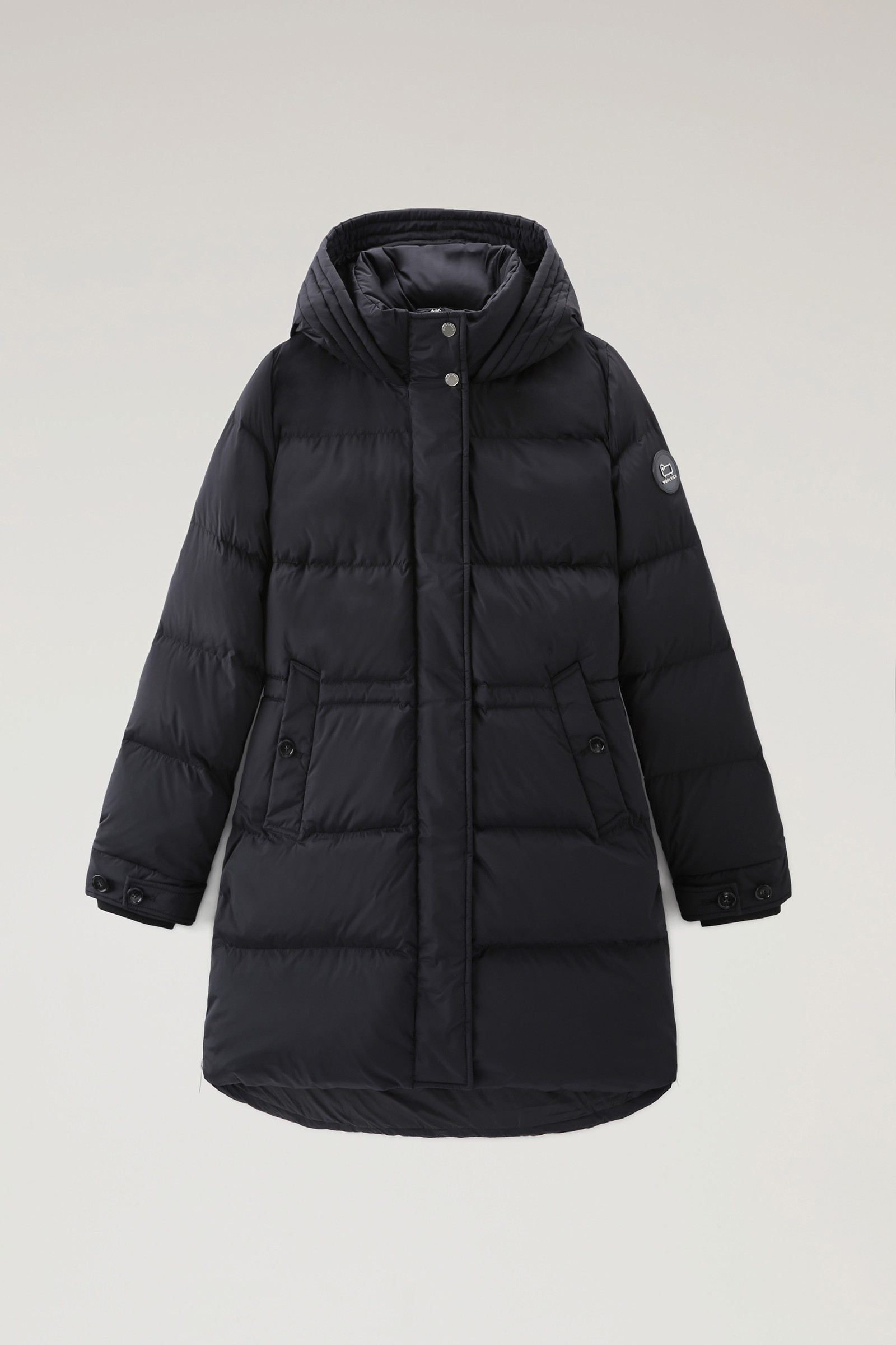 Hooded Alsea Down Jacket in Stretch Nylon - Women - Black