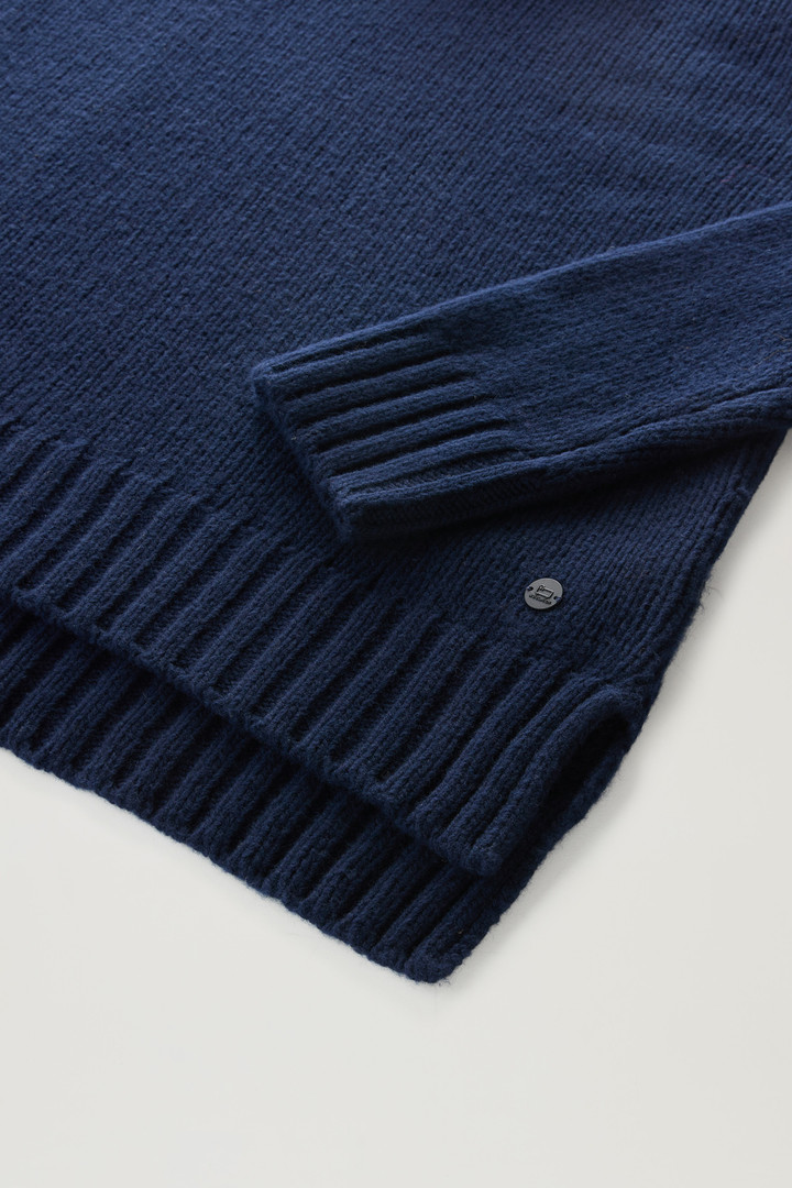 Rollkragenpullover aus reiner Schurwolle Blau photo 3 | Woolrich