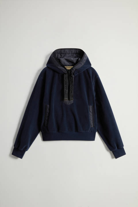 Fleece Hoodie Blue photo 2 | Woolrich