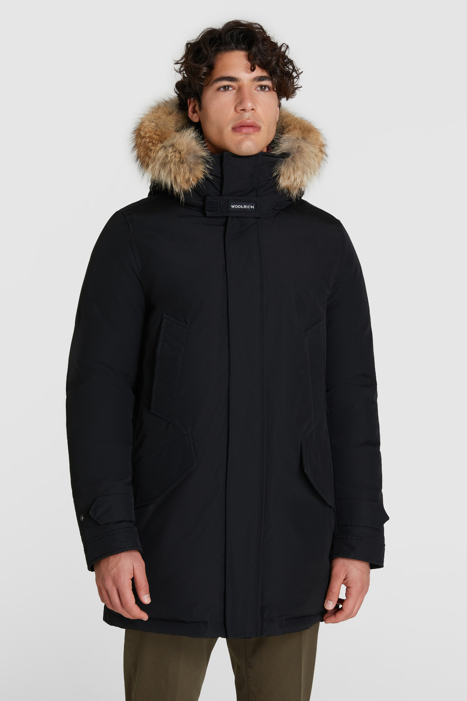 Polar Parka met hoge kraag, coyotebont