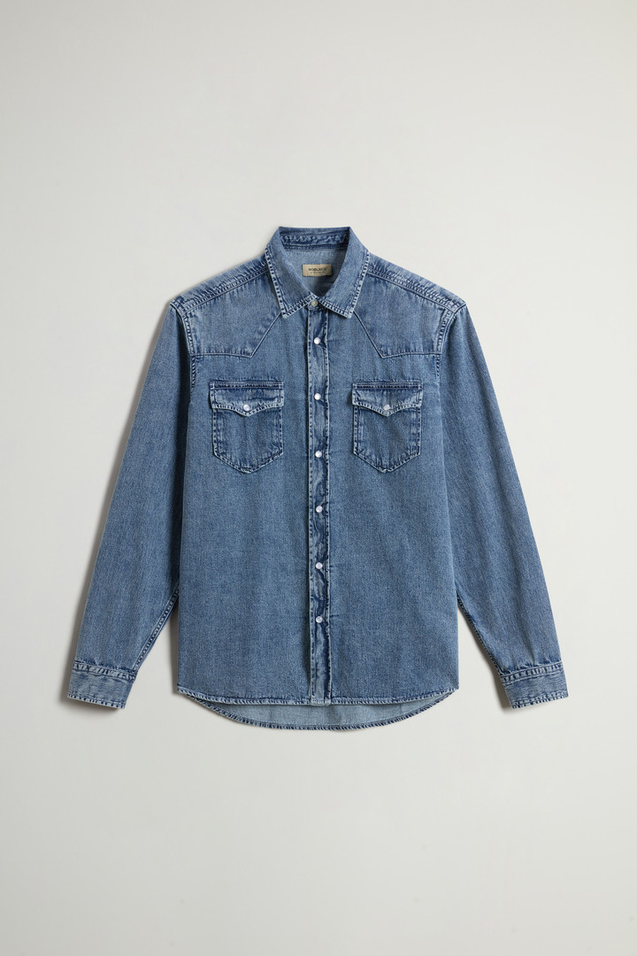 Camicia in denim di puro cotone Blu photo 5 | Woolrich