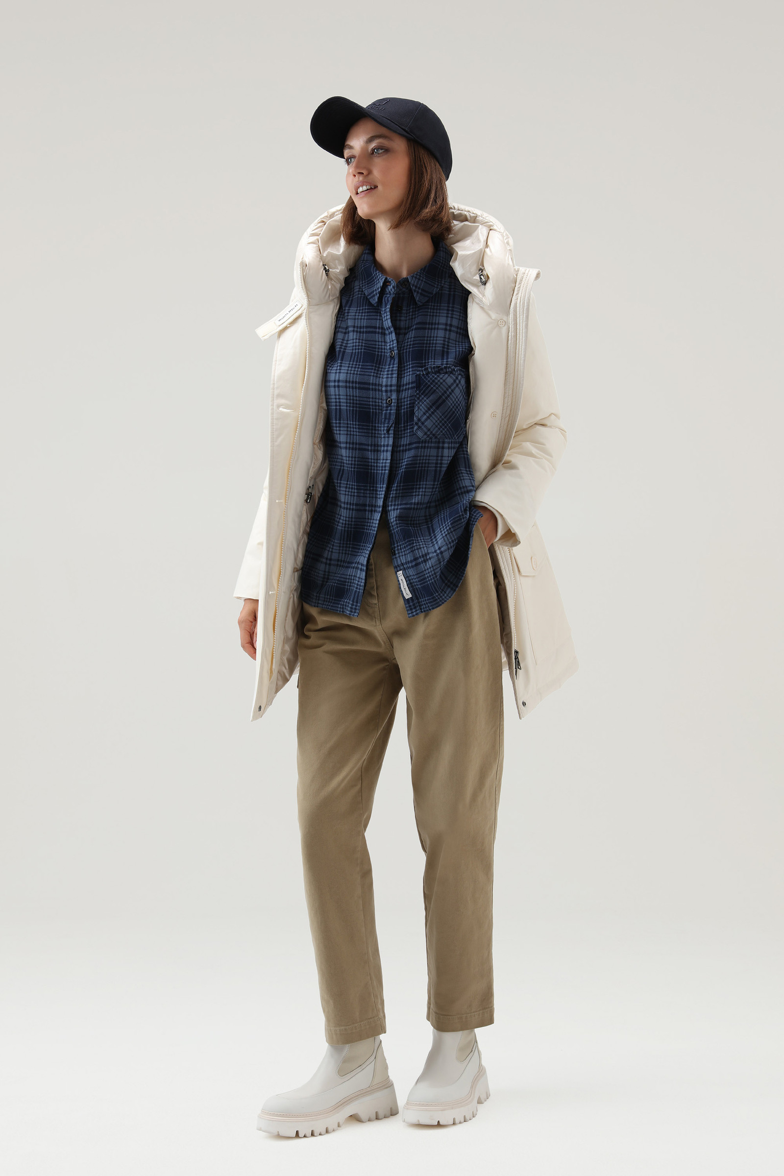 Madras Leichtes Flanell-Karohemd blau photo 2 | Woolrich