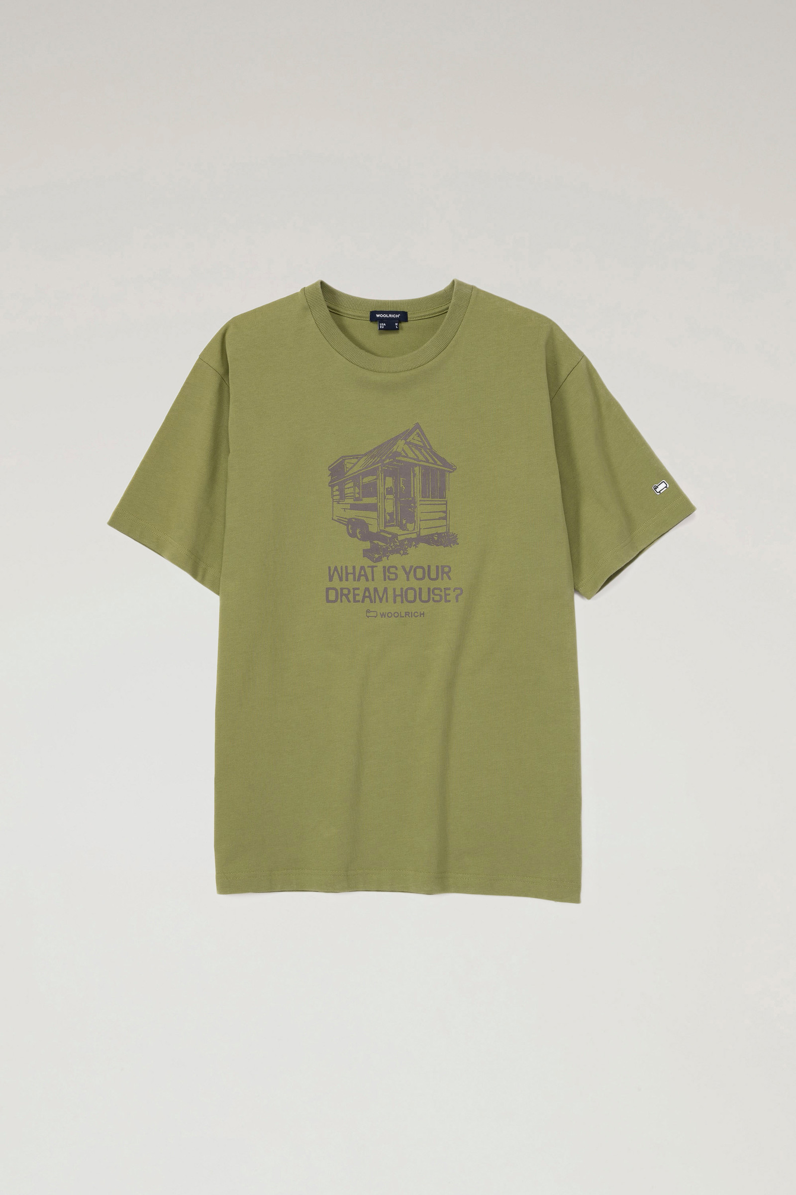 T-shirt van zuiver katoen met de opdruk van een tiny house groen photo 3 | Woolrich
