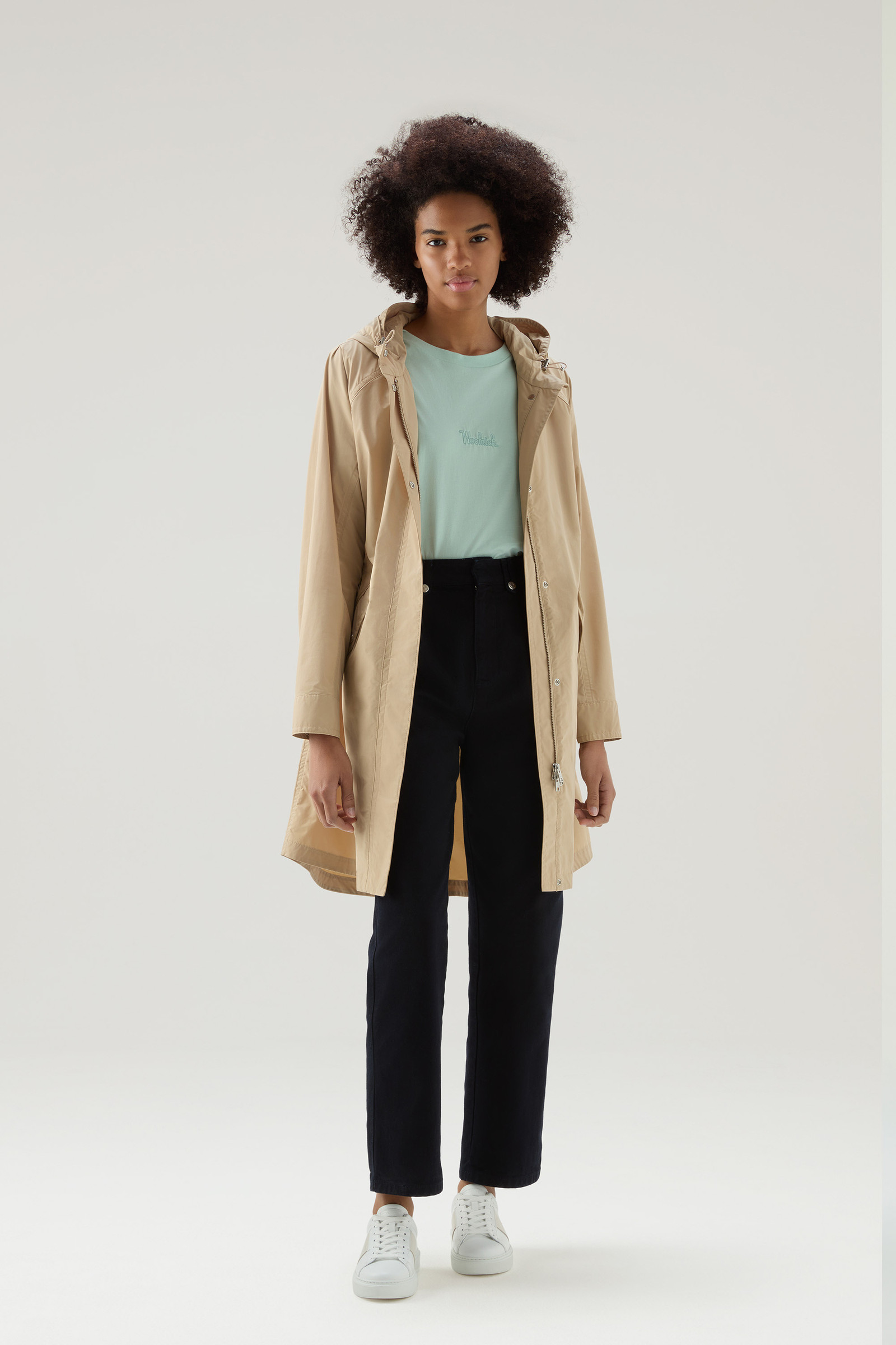 Long Summer Parka in Urban Touch Beige photo 2 | Woolrich